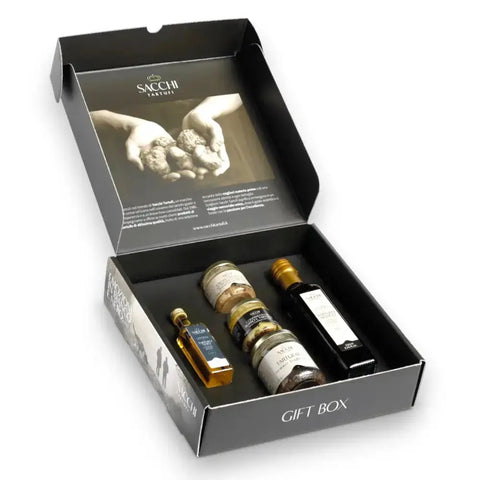 Luxury Truffle Collection gift box featuring truffle flavored seasoning for gourmet gifting